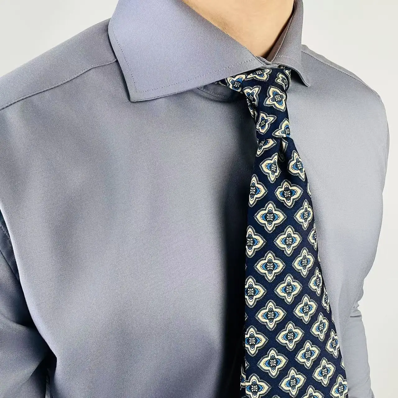 

New ey Modal Wior Collar irt Men's Busin Anti-Wrinkle No-Iron Soft Top Quali Color High End Long Sve Sli...