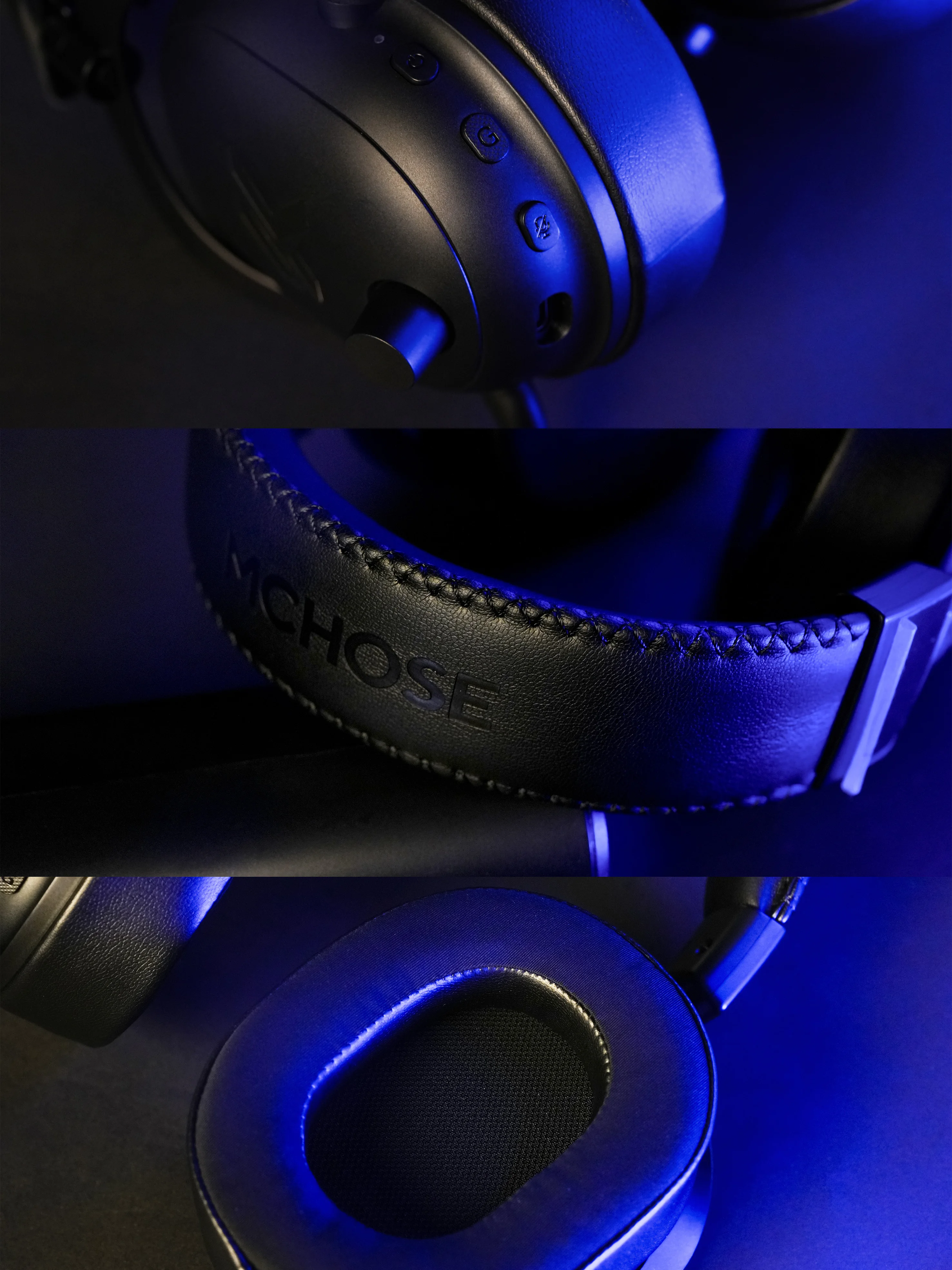 MCHOSE V9 Turbo+ Magnetisches Kabelloses Gaming-Headset 7.1 Surround Sound 90 ° Schwenkbare Ohrmuscheln 60mm Geringe Latenz RGB Magnetisches Aufladen – Detail 17