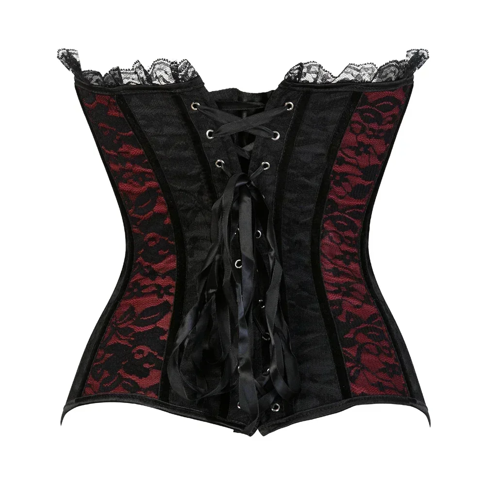 Gothic Corset Dress Suit Bustier Top & Skirt Vintage Cosplay Burlesque Plus Size Women Costume Victorian Corset Bustier Dress