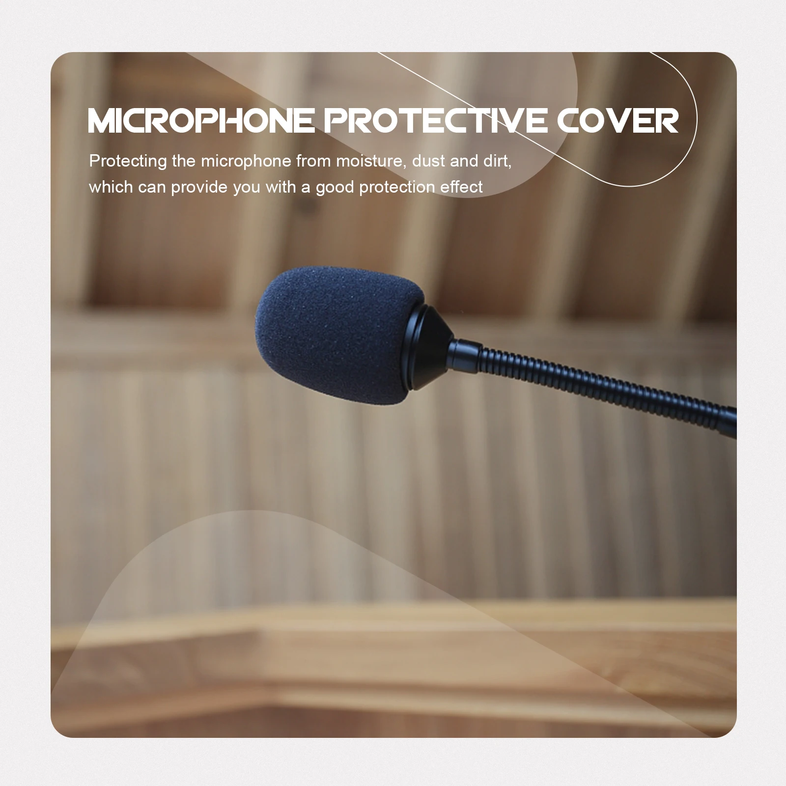 

20 Pcs Anti Blast Cotton Microphone Covers Sponge Lapel Mic Protective Cover Dustproof Studio Conference Stage Microphone