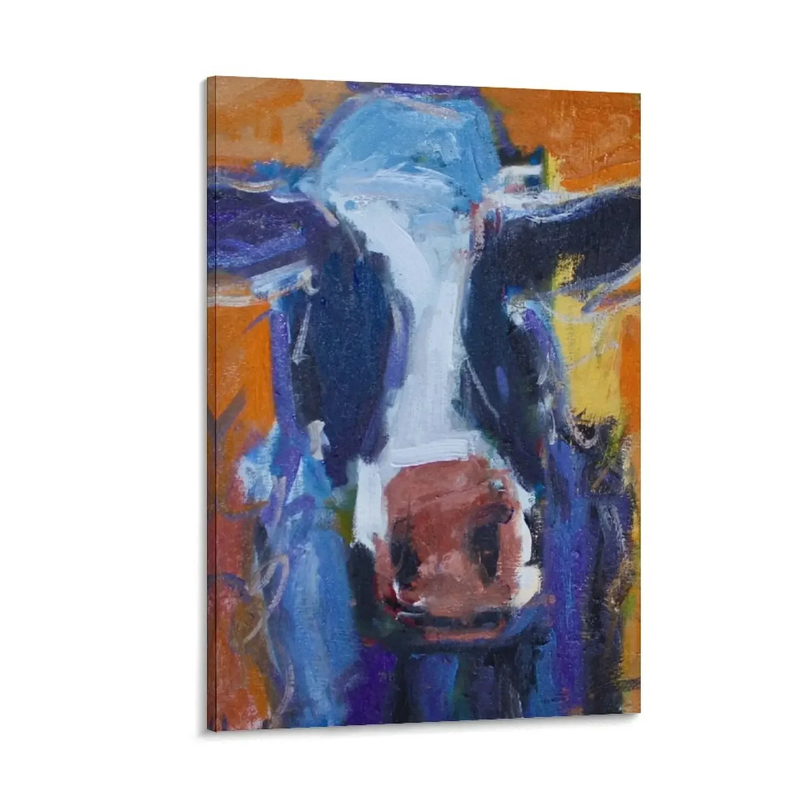 

Abstract Cow Painting with Orange Canvas Painting house decorations Wall decoration frame anime figure anime posters