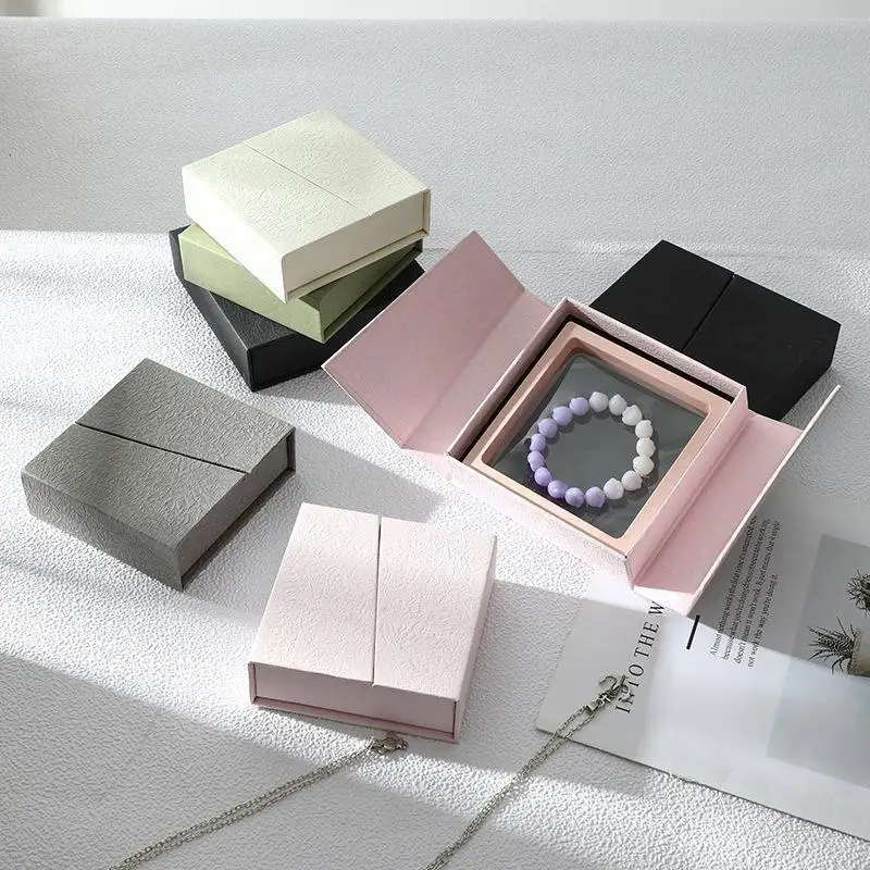 Earring Storage Slanted Flip Cover Necklace Case Bracelet Holder Magnetic Closure Jewelry Box For Home Storage Women Gift