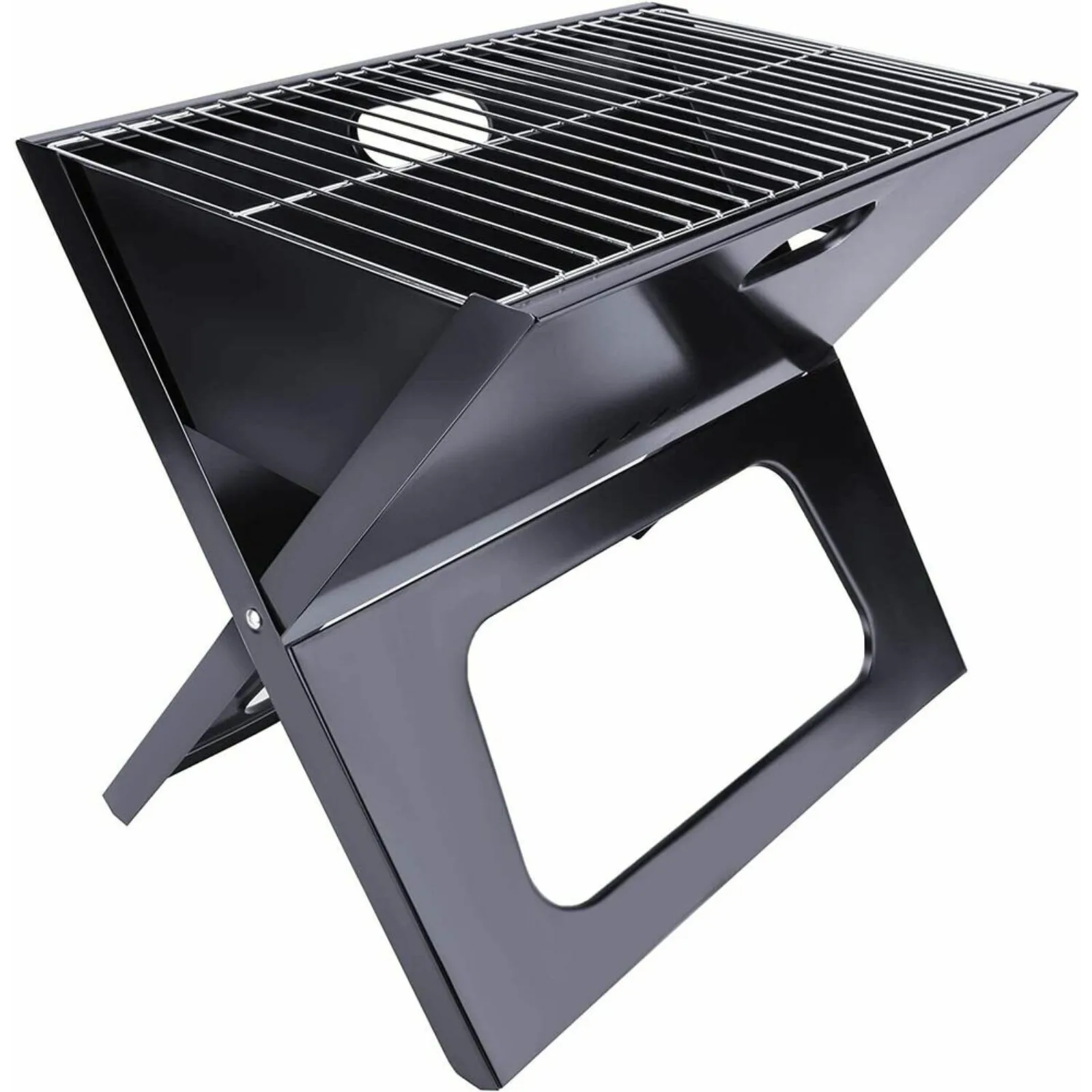 

US 12''/20” Portable Foldable Detachable Outdoor Charcoal BBQ Barbecue Grill