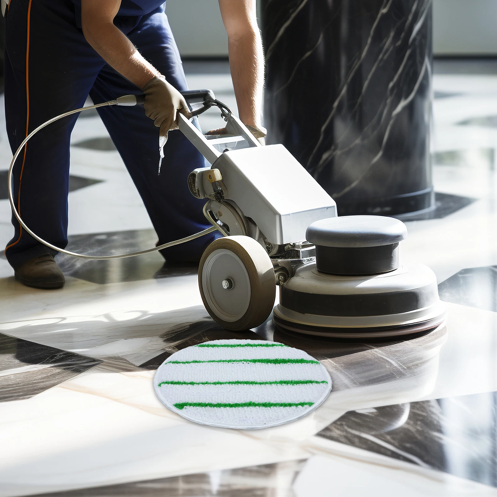 

Cotton Polishing Pad for Stone Marble Tile Concrete Wet Dry Surface Buffing Wheel Abrasion Resistant Easy Install for