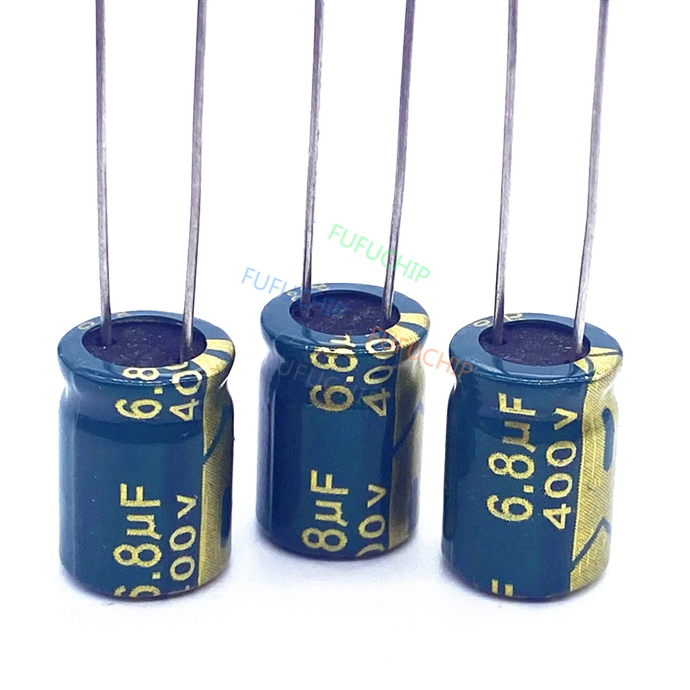 12pcs/lot 400V 6.8uf high frequency low impedance 8x12MM 20% RADIAL aluminum electrolytic capacitor 6800NF 20%