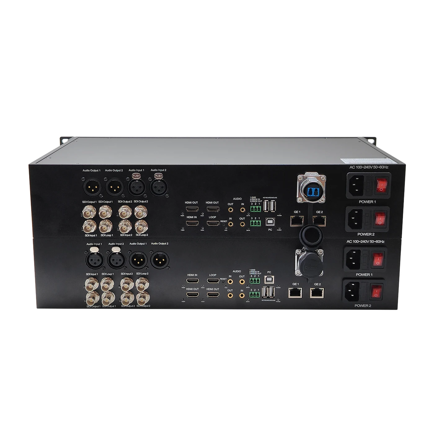 HO-LINK 12G-SDI to Fiber Optic Transceiver 4K60 Video/Ethernet FTTH Network