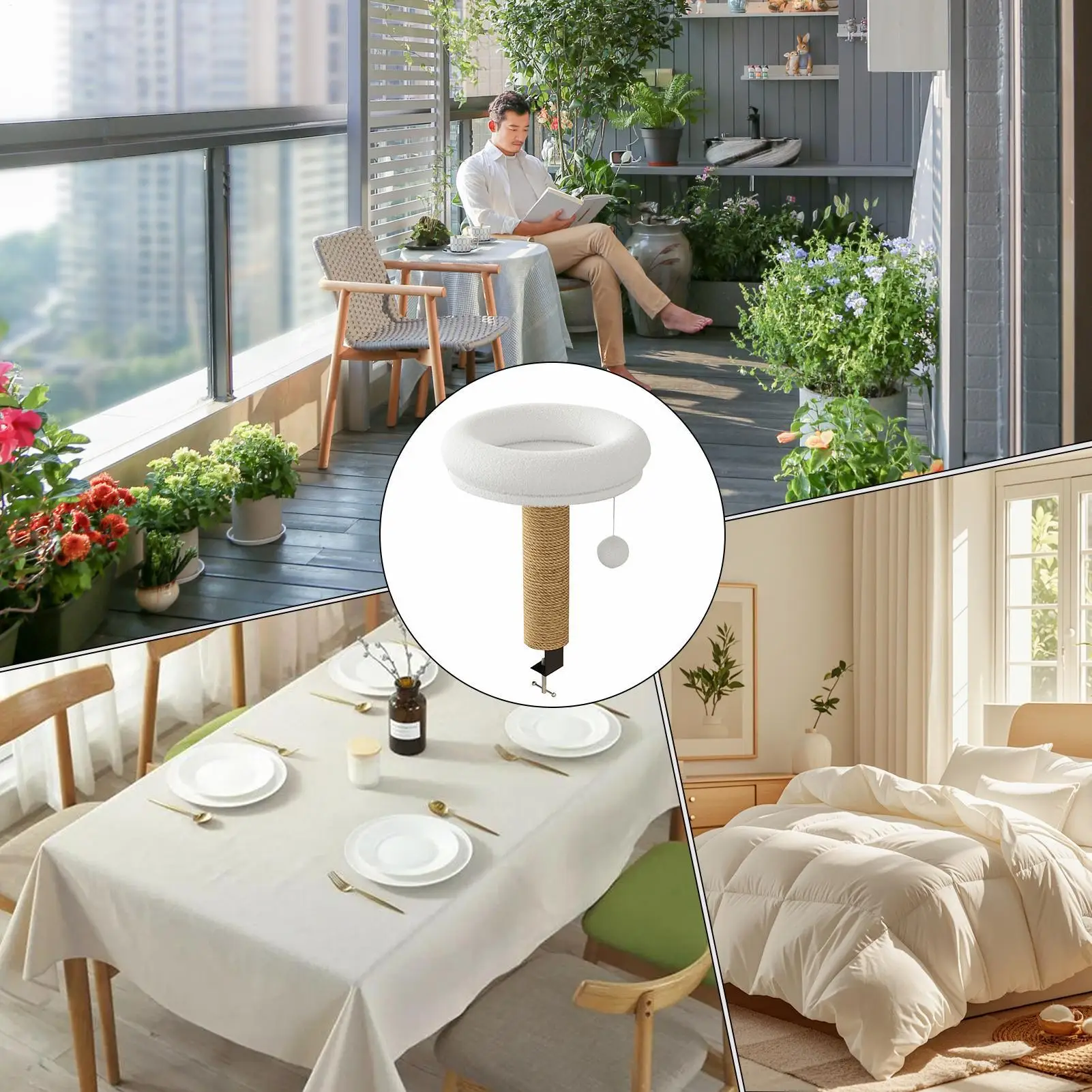 

Кровать для кошек для стола, теплая, устойчивая к царапинам, противоскользящая, зажим для котенка, настольный гамак для улицы, дома, прикроватная, зимняя, на подоконнике, спальня