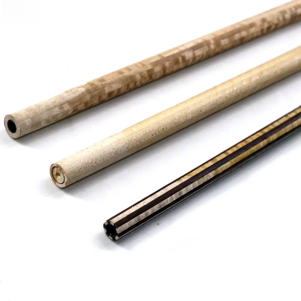 

Professional Customize 12pcs Laminated Maple or Curly or Cocobolo Wood Shaft for Carom Cues & Billiard Pool Cues