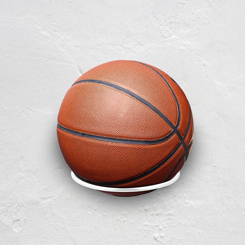 4Pcs Wall Mounted Ball Holder Iron Basketball Football Storage Rack Multi Function Sports Rack Display Stand Sturdy Organizer