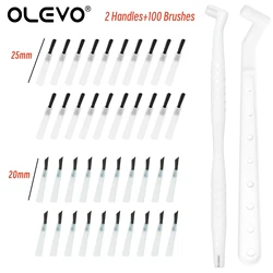 Dental Disposable Composite Brush Tips Brush Handles Micro Replaceable Applicator Brushes Sticks Clinic Lab Supplies