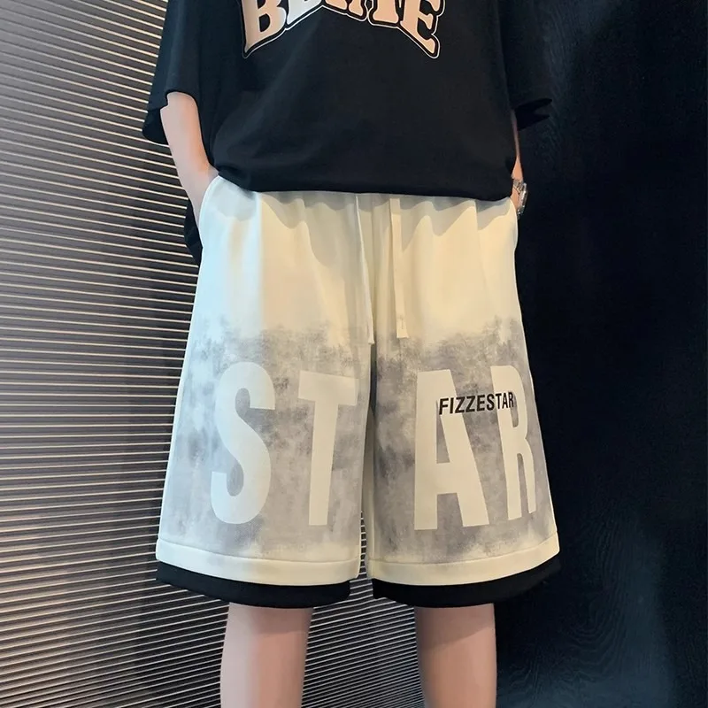 

Летние мужские шорты 2026: модные спортивные шорты в стиле Харадзюку, черные джоггеры, короткие брюки для мужчин