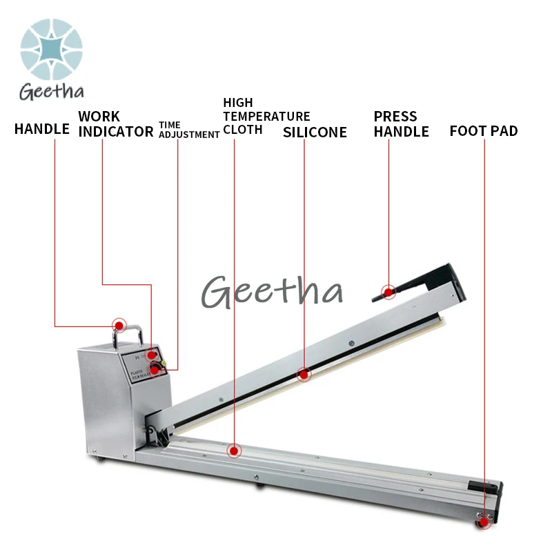 FS-500H Desktop Hand Pressure Heat Sealing Machine Plastic Bag Aluminum Foil Tea Paper Bag Plastic Sealing Packaging Machine