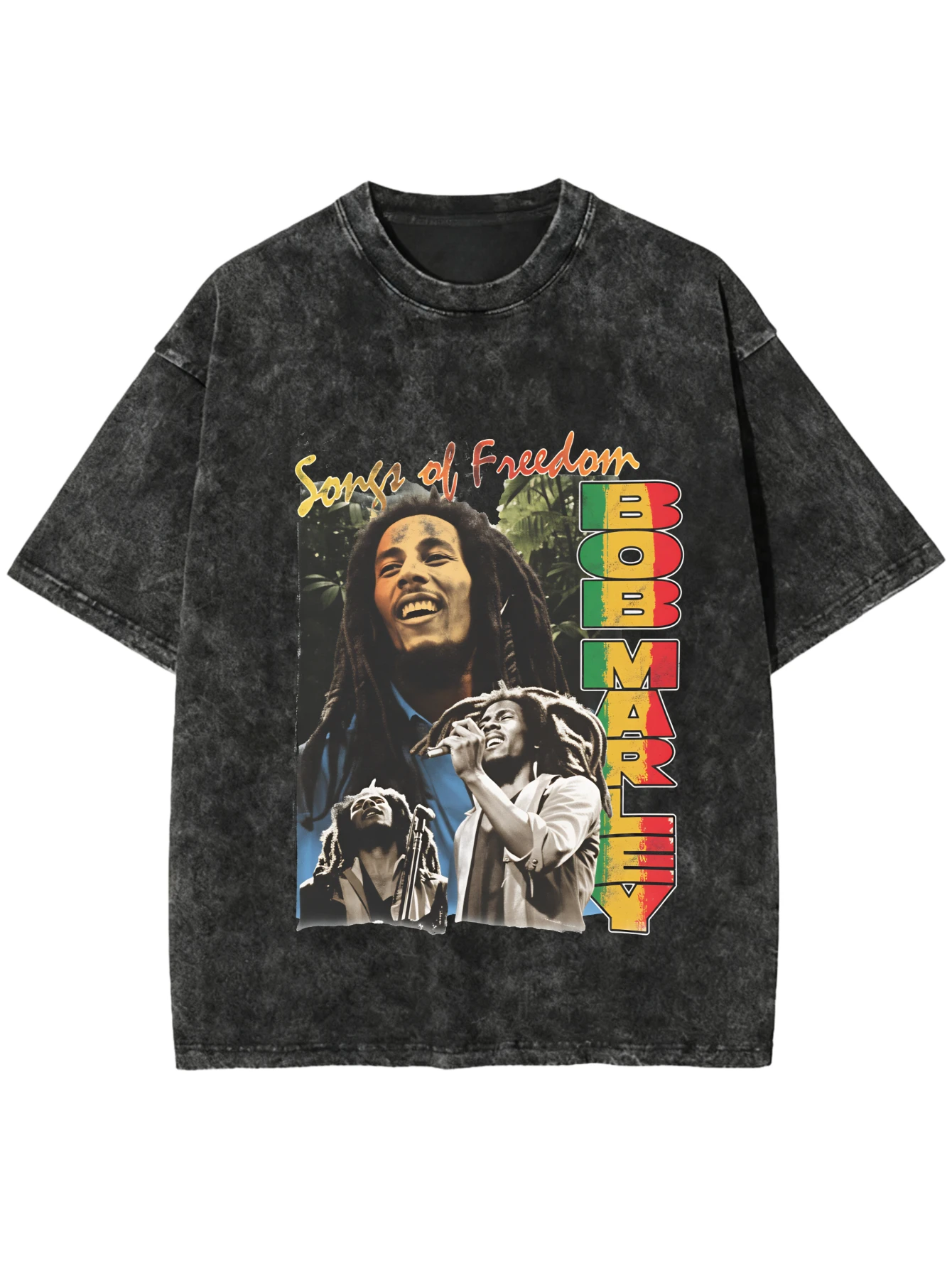 Camiseta Retro de Bob Marley para Mujer, Estilo Reggae, Música de Jamaica, 100% Algodón, Chaqueta Retro de Manga Corta con Cuello Redondo