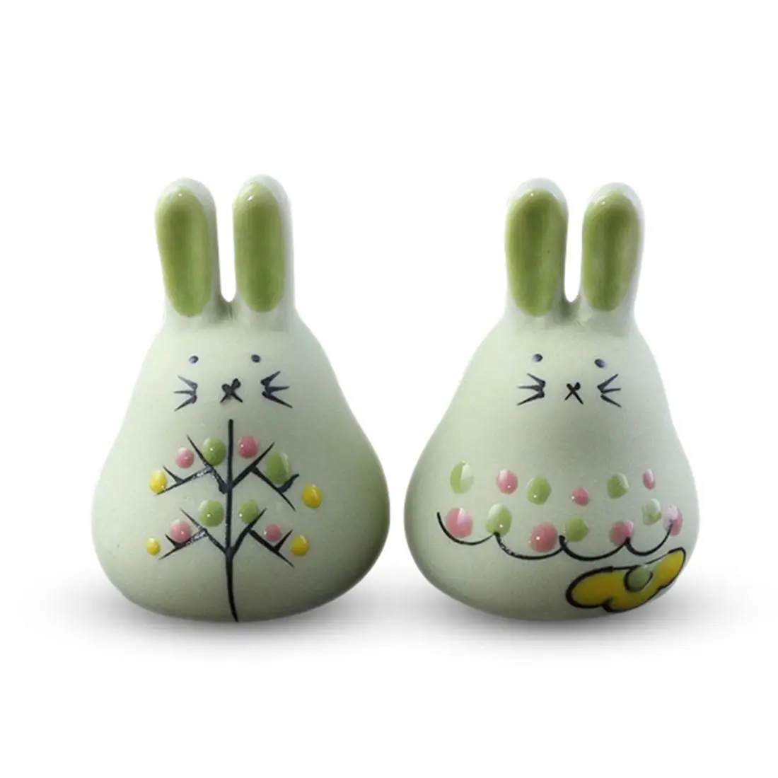 Exquisite hand-made ceramic wind chimes jewelry cute rabbit wind bell Bell pendant Easter gift garden garden decoration