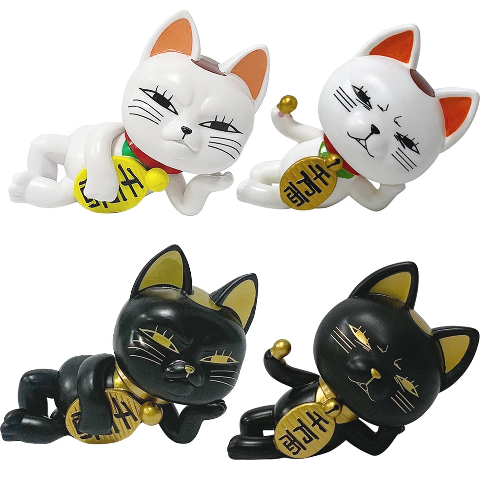 Image of 7,5 cm Anime Dandadan Figur Turbo Granny Die Glückskatze Modell Spielzeugpuppe Actionfigur Desktop-Auto-Ornament Teehaustier
