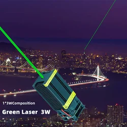 520nm 3w Green Laser Module Landmarks and Airport Bird Repelling BeamsAluminum Heating Dissipation For Parts Factorydirect Sales