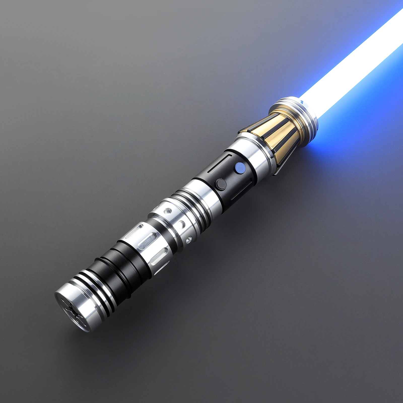 DamienSaber Heavy Dueling Lightsaber Sensitive Smooth Swing Xenopixel Light Sabers Metal Hilt Motion Control with 34 Sound Fonts