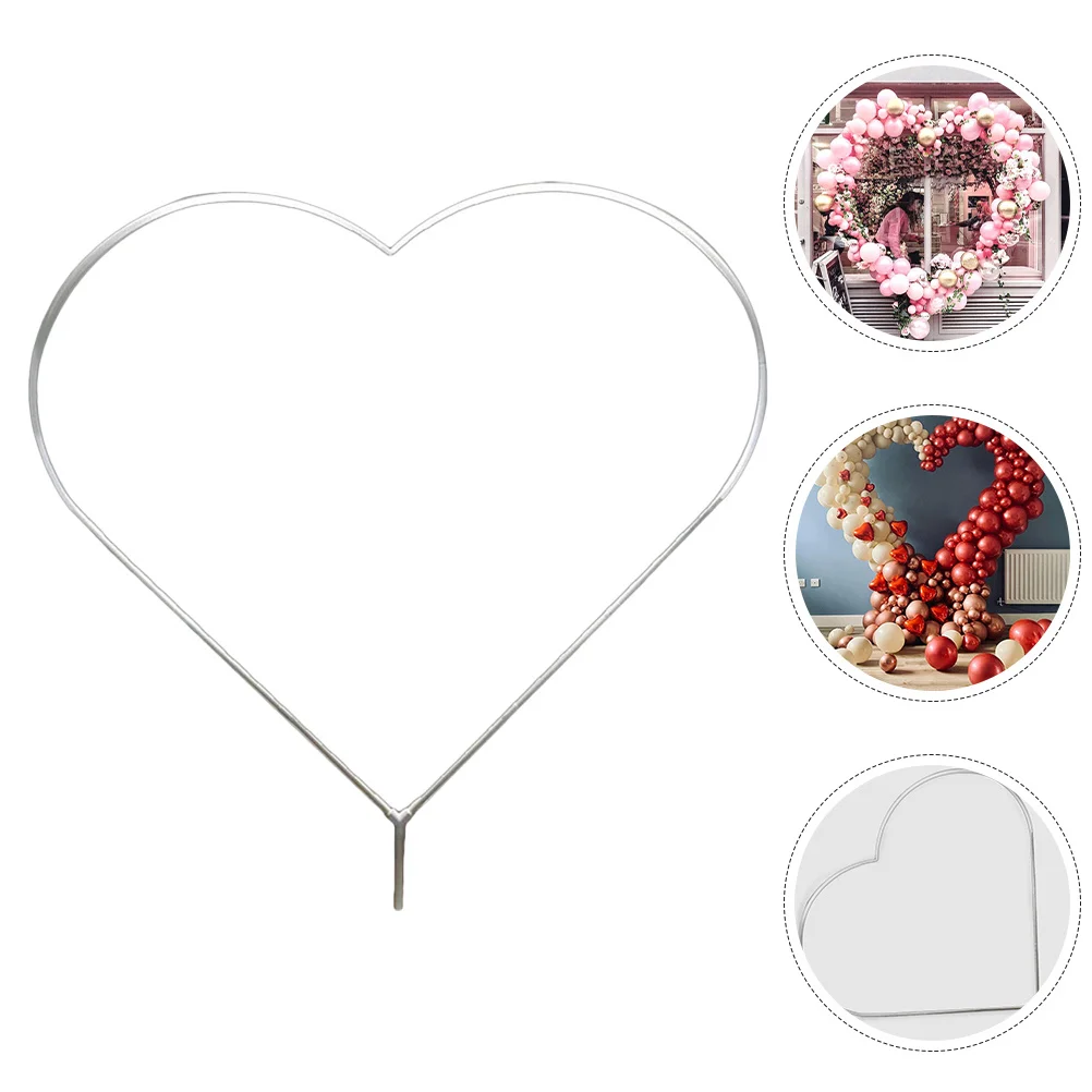 

1Set Heart Shaped Balloon Arch Stand Clear PVC Frame DIY Wedding Birthday Party Event Decoration Display Balloon Arch with Base