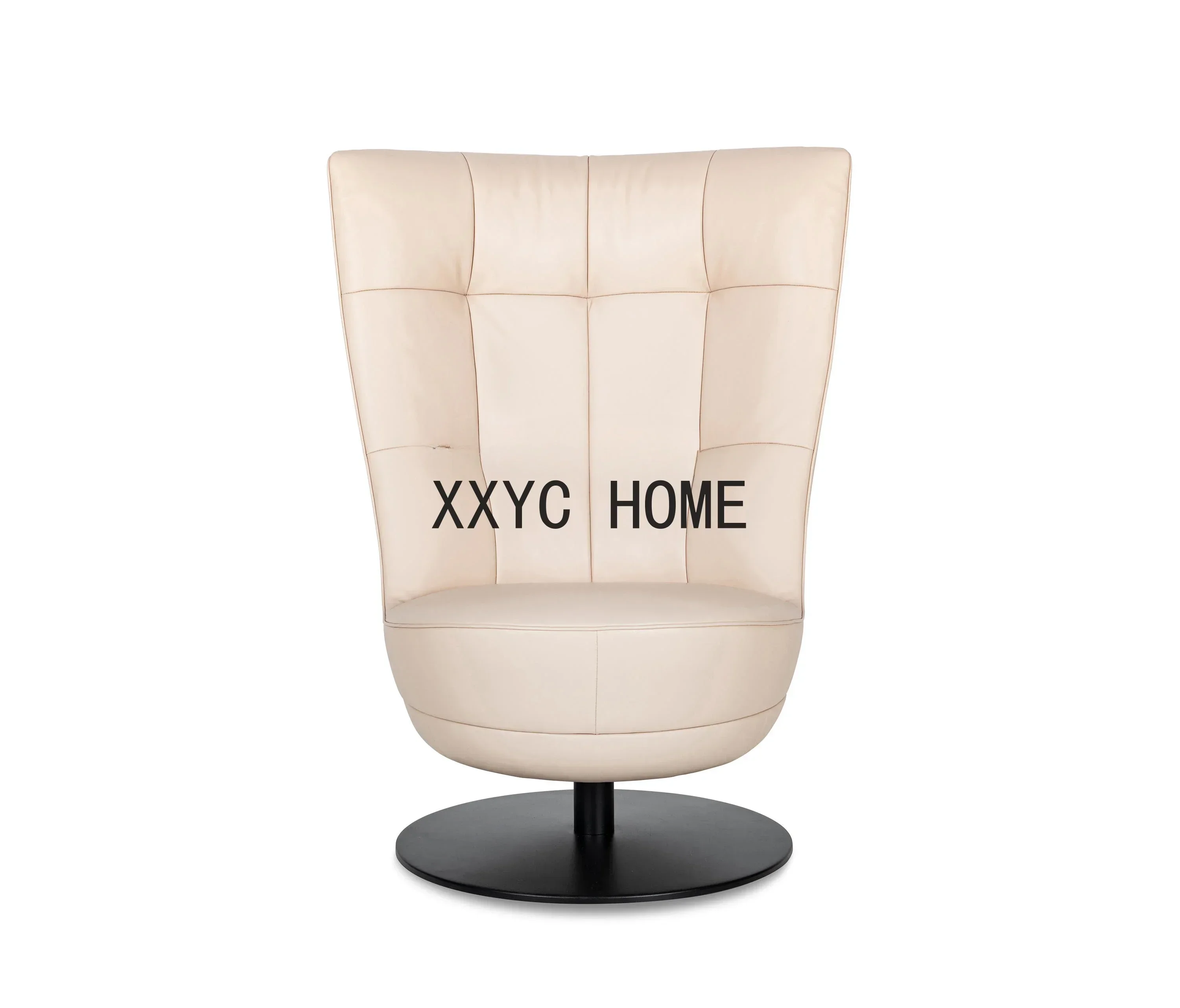 Post-Modern Light Luxury Art Style Rotating Arm Armchair High Backrest Recliner