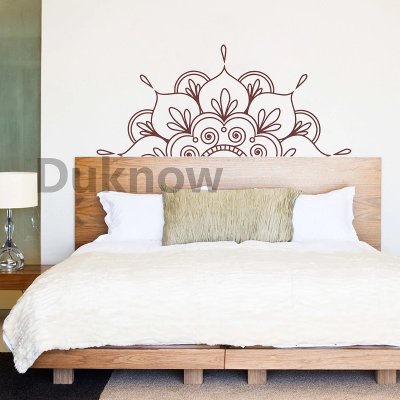 Half Mandala Vinyl Sticker Car Window Door Decor, Mandala Meditation Yoga Studio Wall Decoration Mural Decals Boho Style Sticker view 4