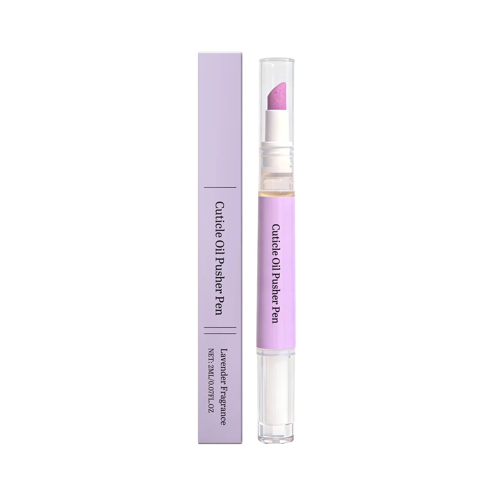 Nail Cuticle Oil Pen Lavender 2 in 1 Removes Nail Cuticles Soft Smooth Matte Dry Damaged Nail Care Cuticle Oil Pusher Pen 2ml
