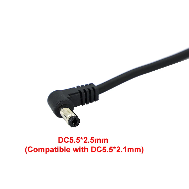 Power Tap D-Tap Male to Right Angle DC 5.5x2.5mm powe Cable for DSLR Rig Power V-Mount Anton, Camera monitor cord