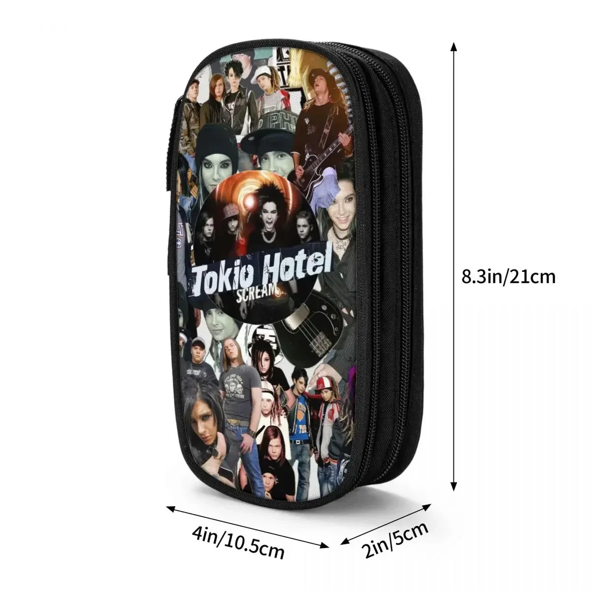 トキオホテルコラージュ鉛筆ケースドイツロック鉛筆ケースペンホルダーガールズボーイズ大容量収納袋学用品文具