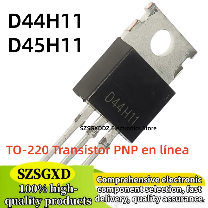 10-20-30PCS 100% new TO220 Inline PNP Transistor D45H11G D44H11G D45H11 D44H11 TO-220 High Power in Stock