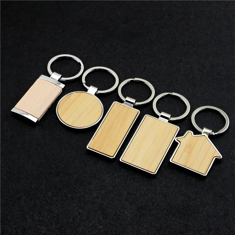 Party Gifts Free Engraving Customize your logo name keychain Engraved Wooden Key-chain, Personalized  Custom Name Text Keyring