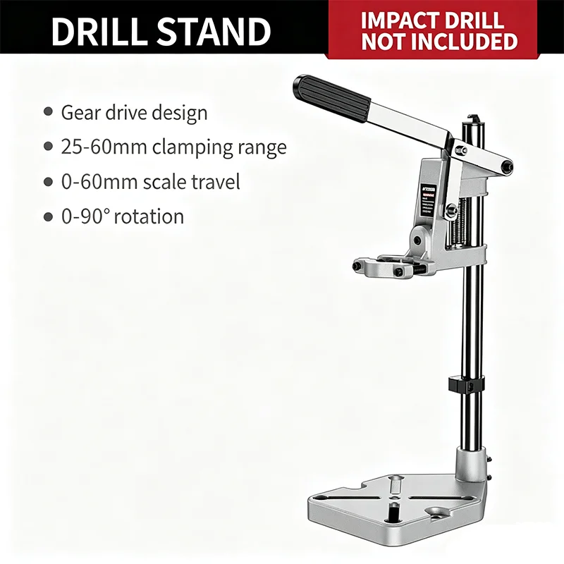 Adjustable Drill Press Stand Rotatable Drill Press Support Bench Drill Holder for DIY Wood Metal Plastic Drilling