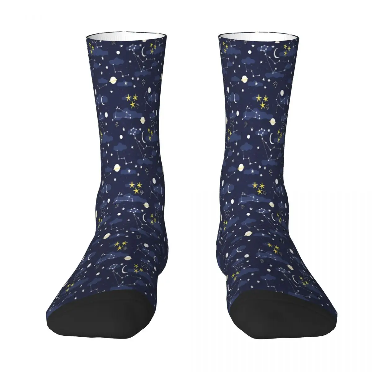 

Moon And Star Constellations Sock Socks Men Women Polyester Stockings Customizable Hip Hop