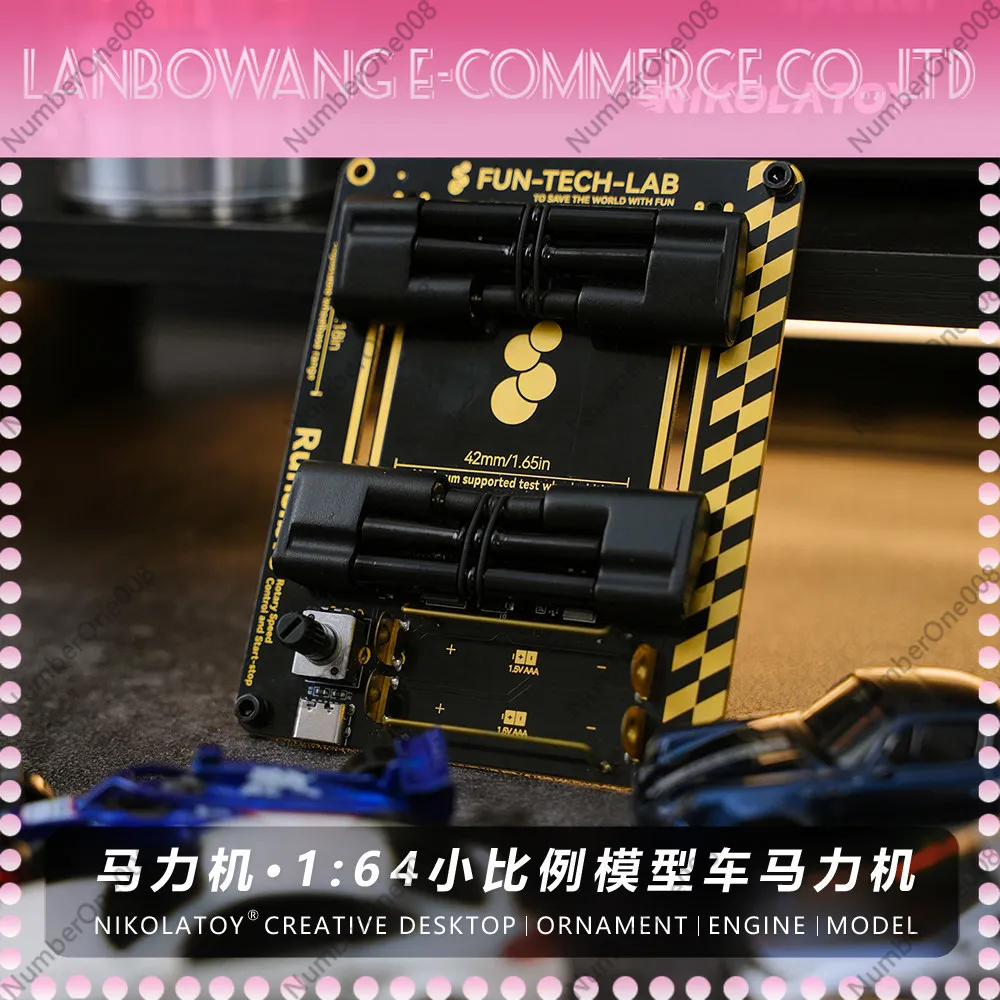 1:64 Scale Mini 4WD Model Car Dynamometer Test Rolling Road Chassis Dyno Display Accessory