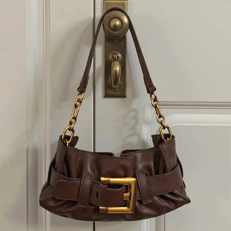 

Brand Pleated Underarm Bag Fashionable Women's Luxury Shoulder Bag Handbag High-end Elegant Banquet Bag Commuter Clutch Wallet