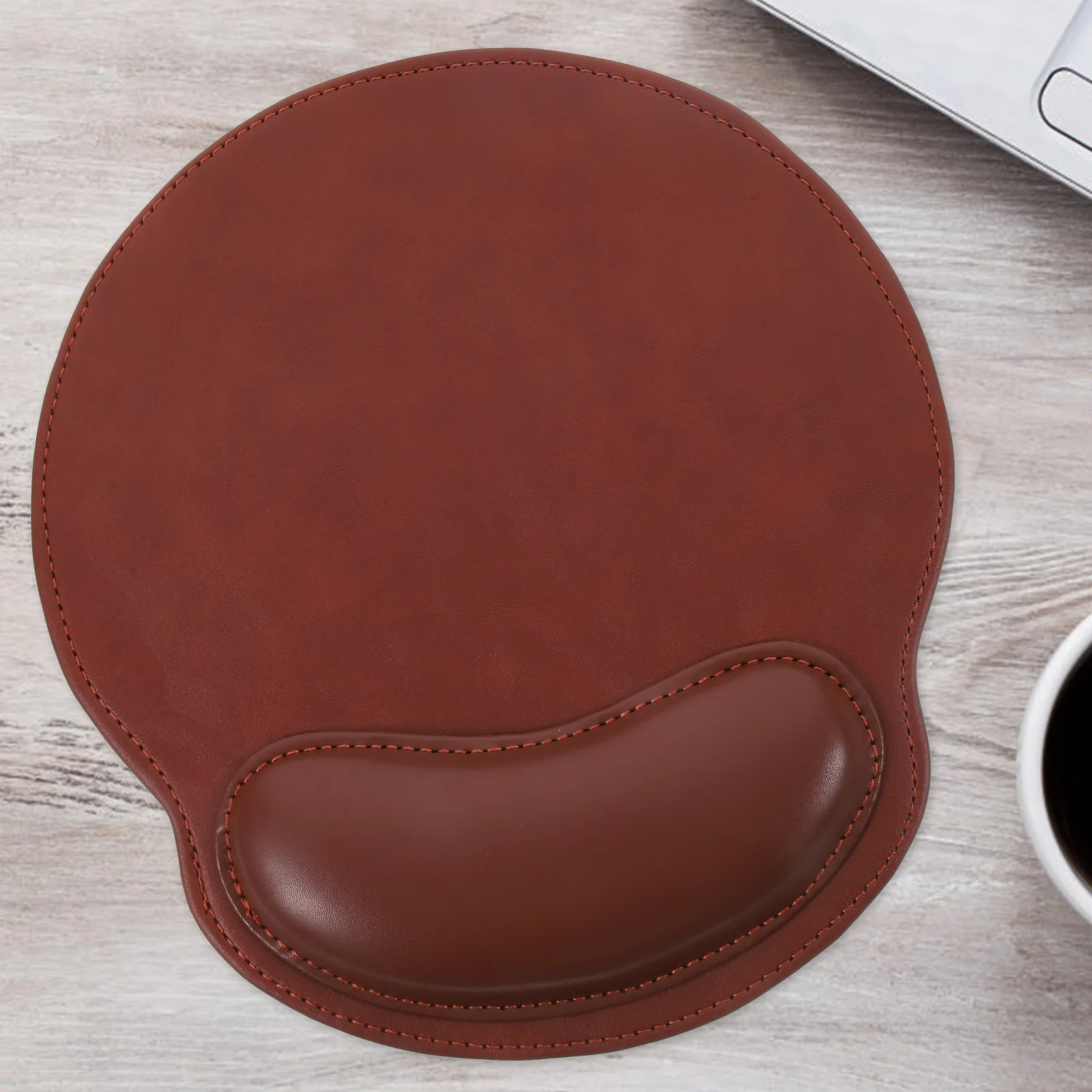 

Wrist Rest Mouse Pad Wrister Mousepad Ergonomic with Computer for Gaming Brown Office