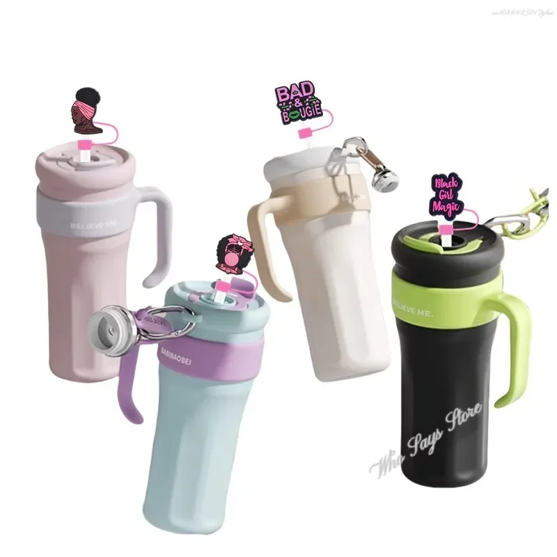 Straw Cover Cap 10MM Drink Straw Plug Reusable Splash Proof Drinking Fit Cup Straw Cap Charms Pendant