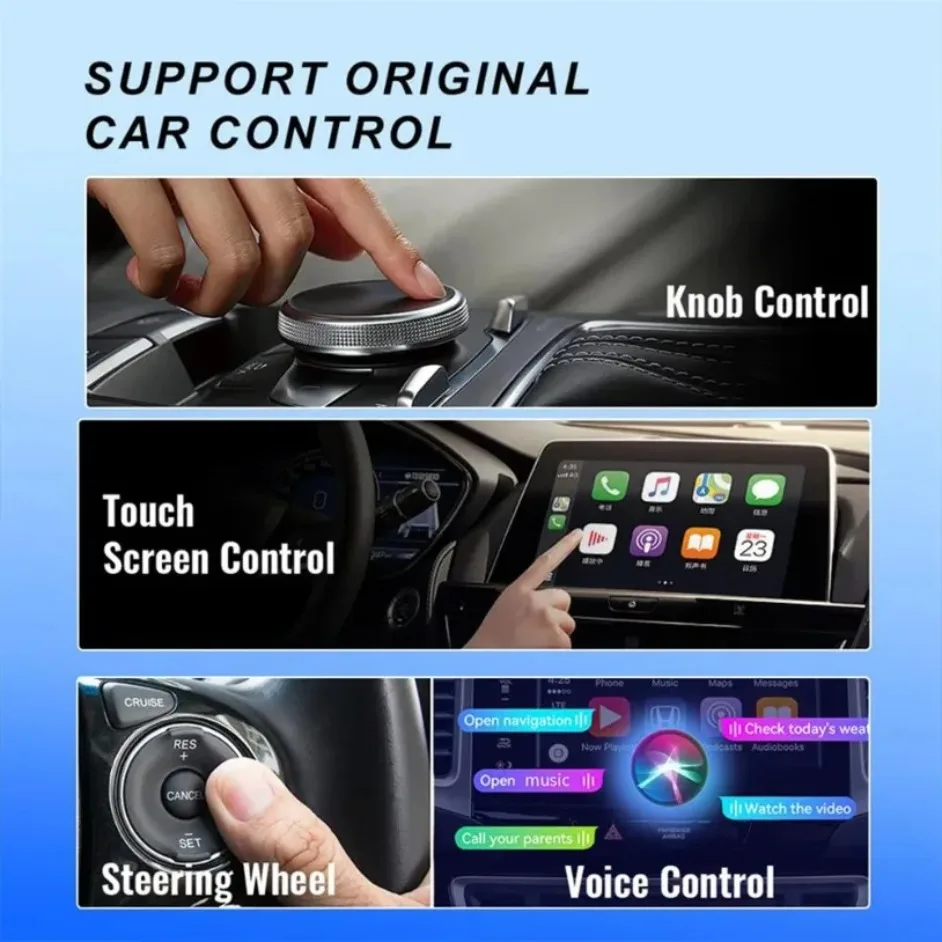 2 In1 Wired Carplay Box Wireless Carplay&Android For Car Radio Auto AI Box Wired To Wireless Carpay Mini Adapter Bluetooth