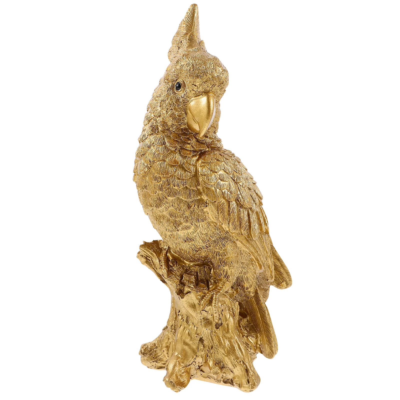 

Parrot Decoration Resin Craft Lifelike Artificial Bird Tabletop Cabinet Desk Yard Indoor Outdoor Decor Small Bird Ornament