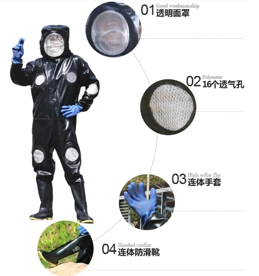 

Hornet suit thickened and breathable one-piece, special protective suit without fan