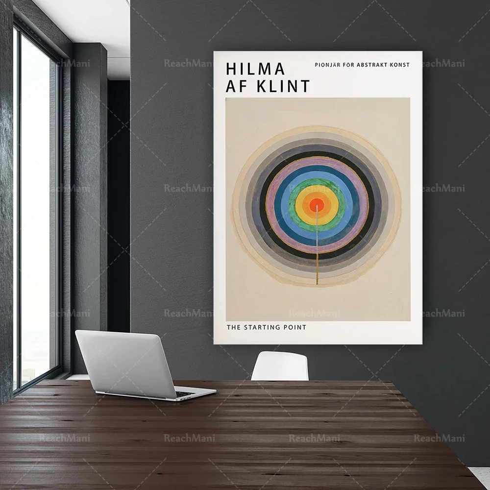 Hilma Af Klint Exhibition Poster, The Starting Point, Abstract Art, Vintage Print, Matisse, Klimt, Gift Idea, Wall Art Decor