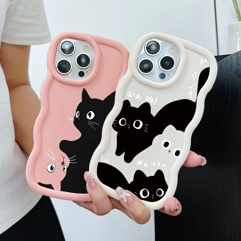 حافظة لهاتف سامسونج جالاكسي S25 S24 S23 S22 S21 S20 FE Ultra Plus 5G Wave Candy Soft Capa Cover Funda
