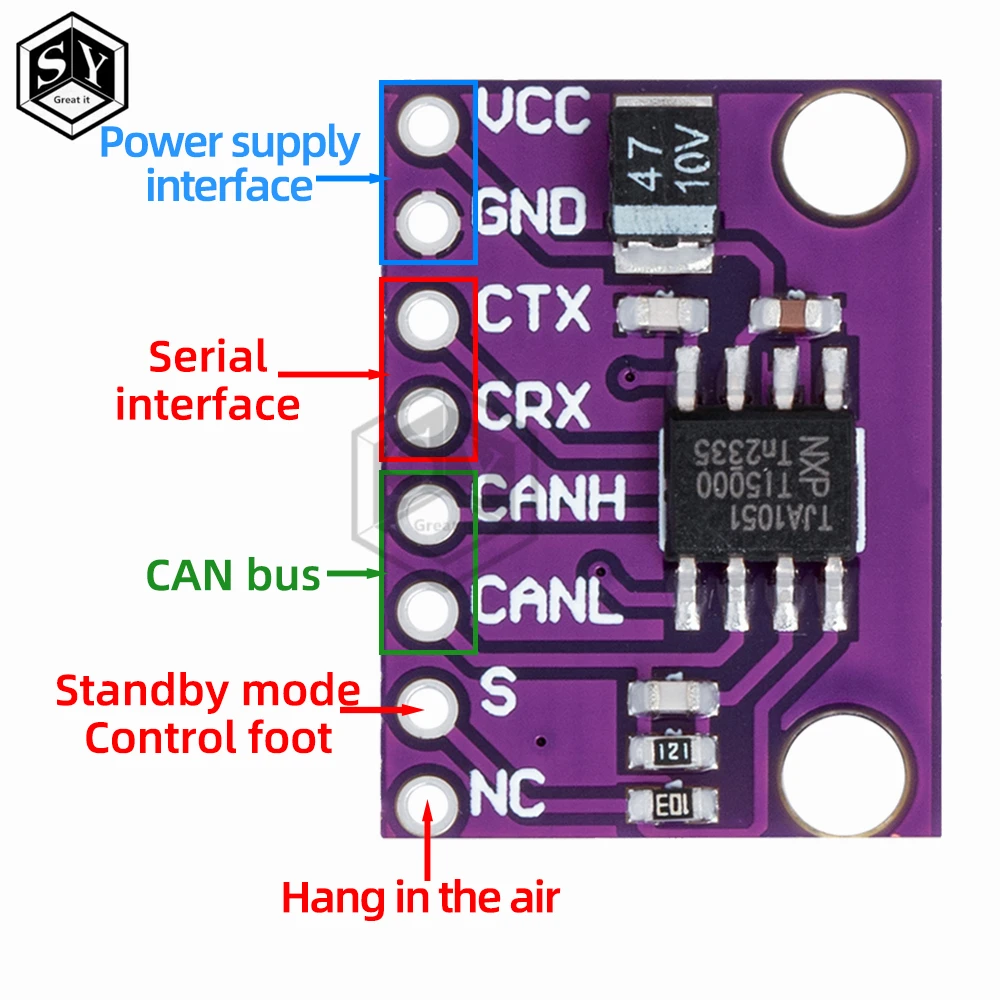 1051 TJA1051 High speed low power consumption and CAN transceiver module TJA1051T