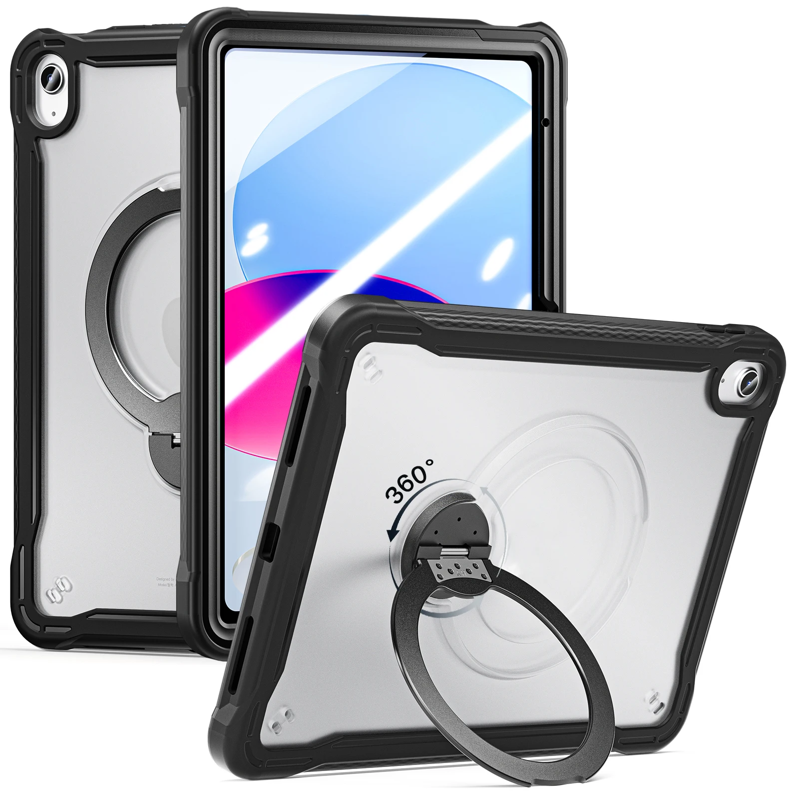 

Чехол-подставка для планшета с полной защитой корпуса и встроенной защитой экрана из стекла 9H, с ремнем для переноски, для iPad 10-го и 11-го поколений A16