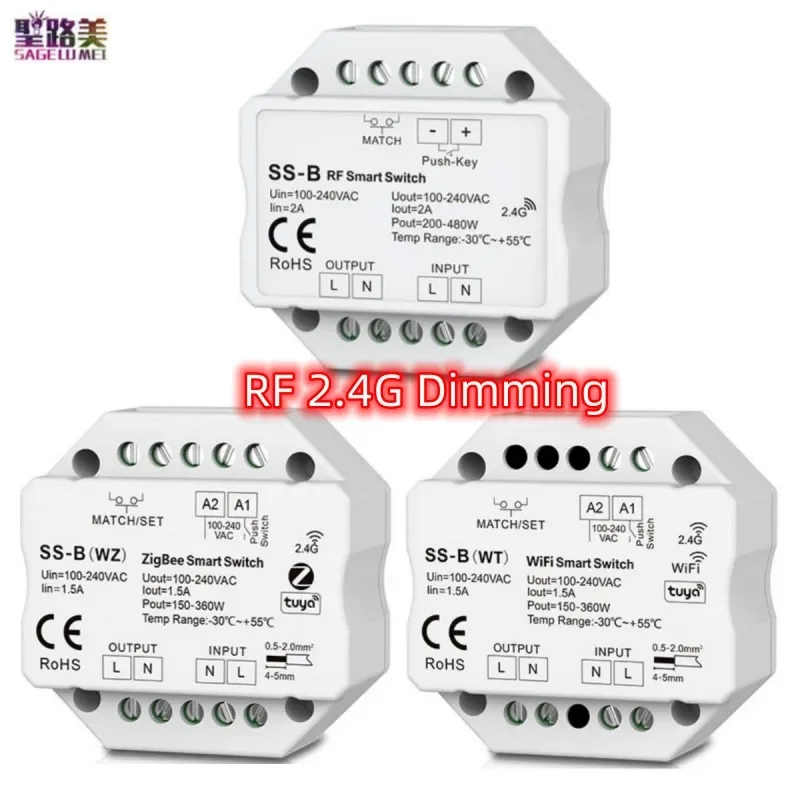 interruptor dimmer inteligente com wi fi zigbee rf plus push switch app tuya 1ch 15a 15a ss b 15a 01