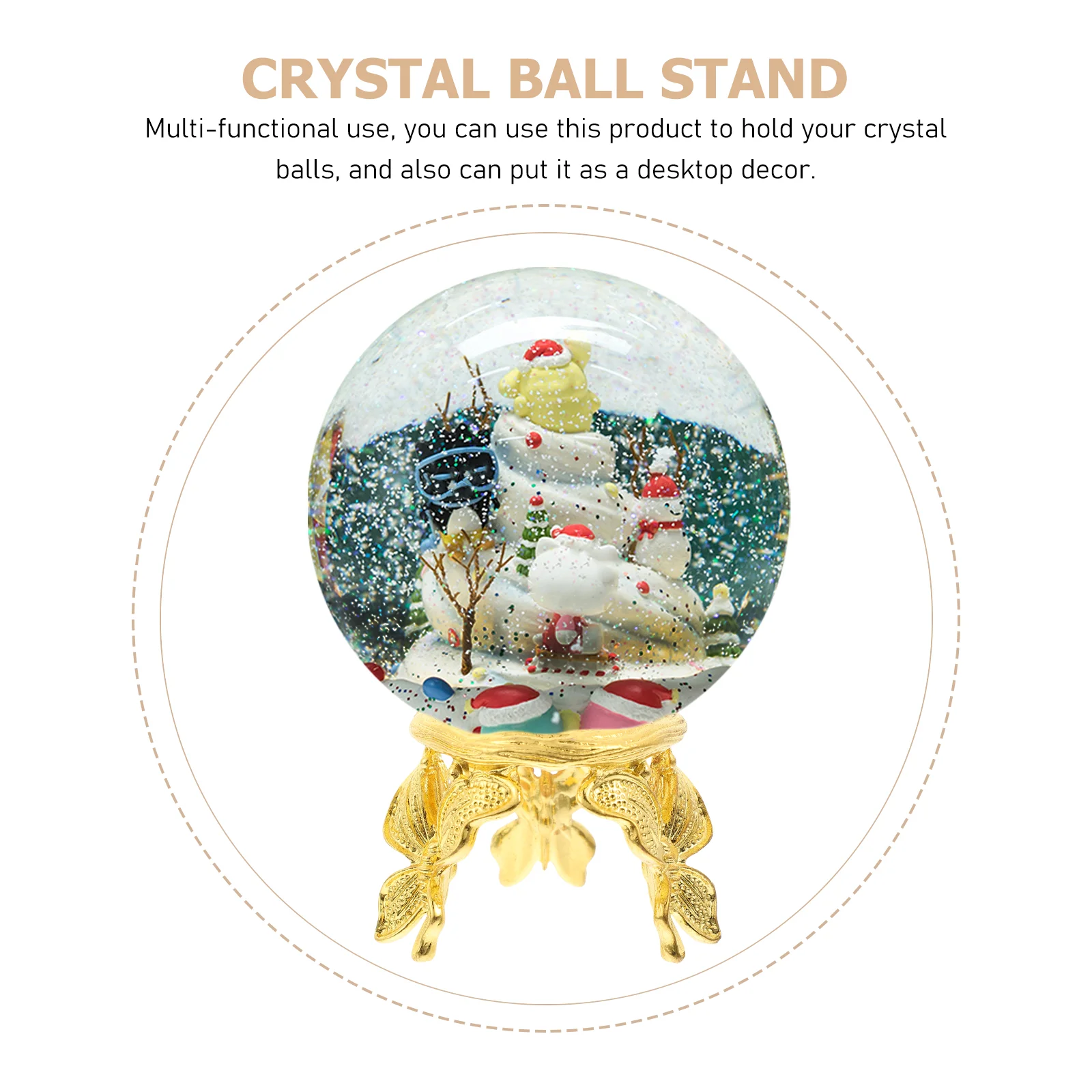 Desk Crystal Ball Base Golf Holder Space Balls Alloy Baseball Display Holding Rack