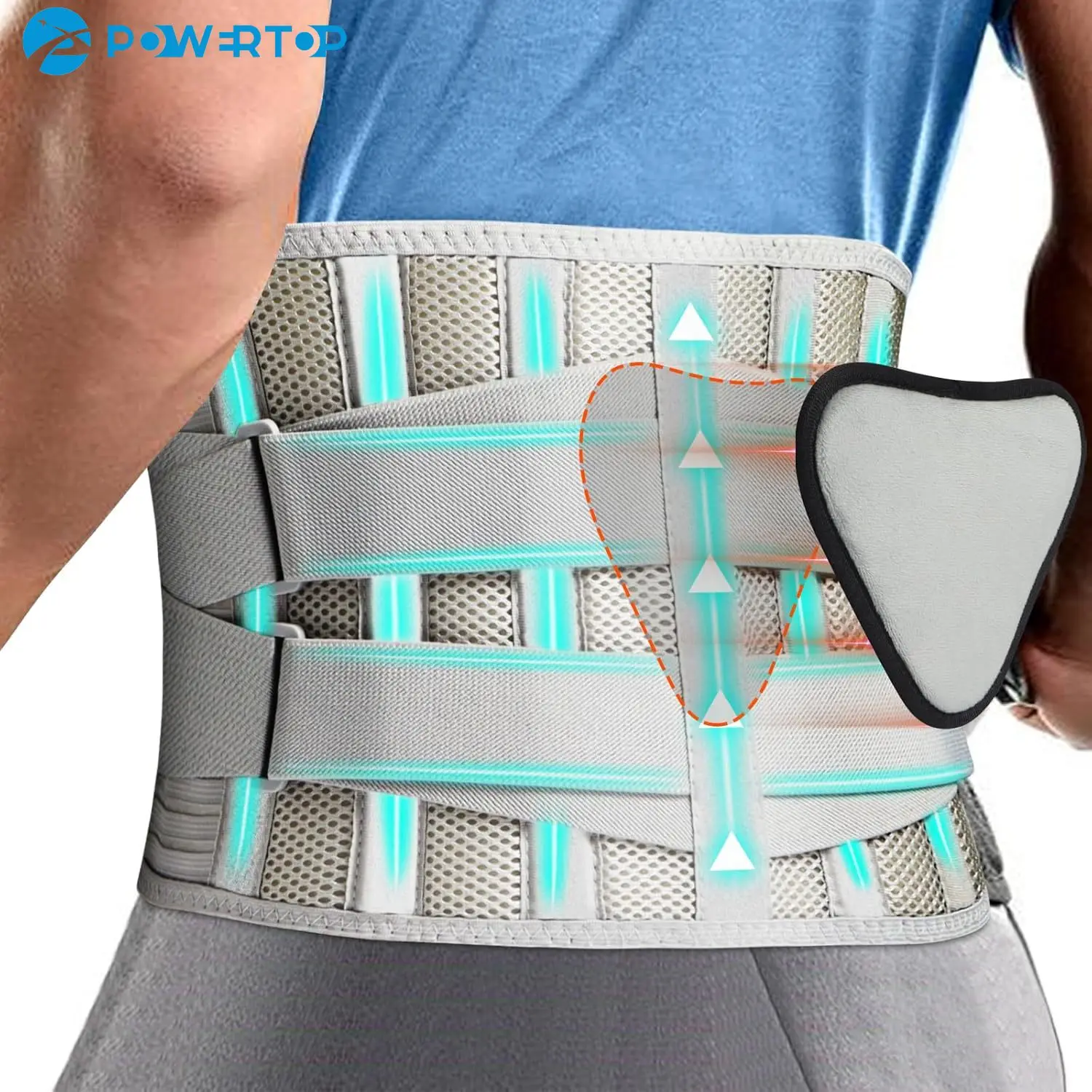 

Back Brace for Lower Back Pain Relief, Breathable Waist Brace Adjustable Lumbar Support for Herniated Disc, Sciatica, Scoliosis