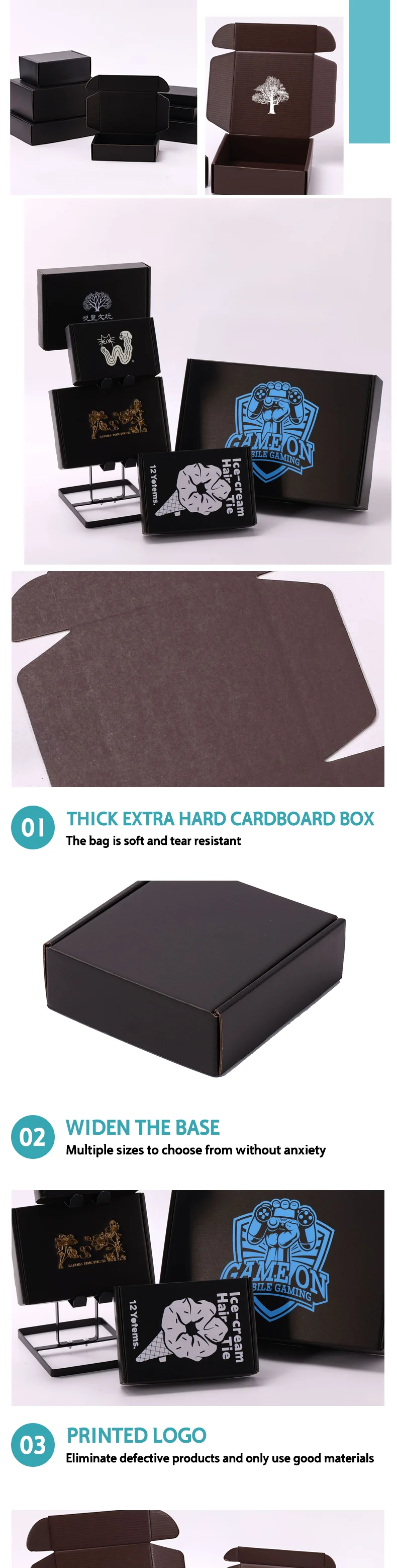 10 Stück extra dicke, kaffeefarbene Flugzeugbox-Verpackung, Schmuckverpackung, Geschenkbox, Express-Papierbox, unterstützt individuelles Logo – Detail 4