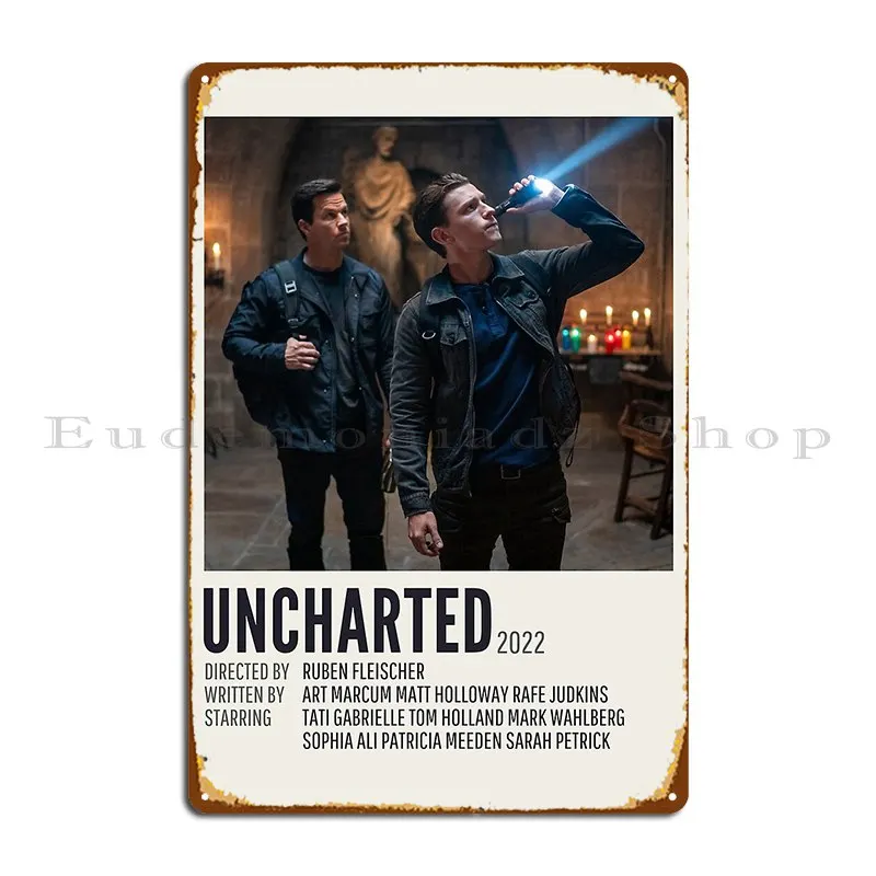 Uncharted 2022 Metal Plaque Poster Customized Wall Mural Funny Garage Designing Tin Sign Poster