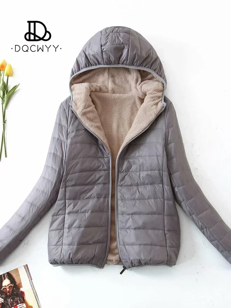 Women\'s Jacket Cotton New In Korean Fashion Hooded Slim Add Plush Parkas Keep Warm Winter Women\'s Cold Coat Solid Casual Tops