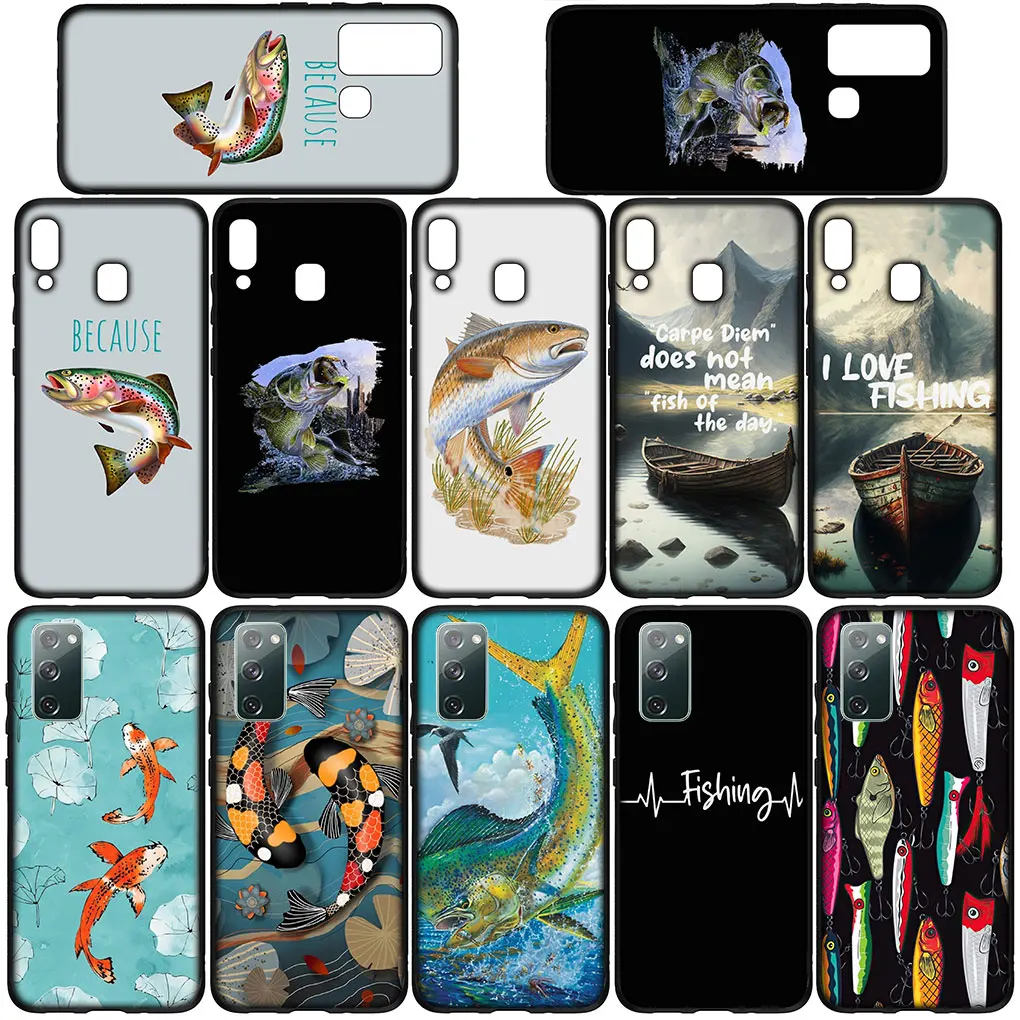 Fly Trout Carp Fishing Fish Rod Cover Phone Casing for Xiaomi Redmi Note 13 8 7 12 Pro A3X 13C 12C 8A 7A 8T A3 4G 5G C Case