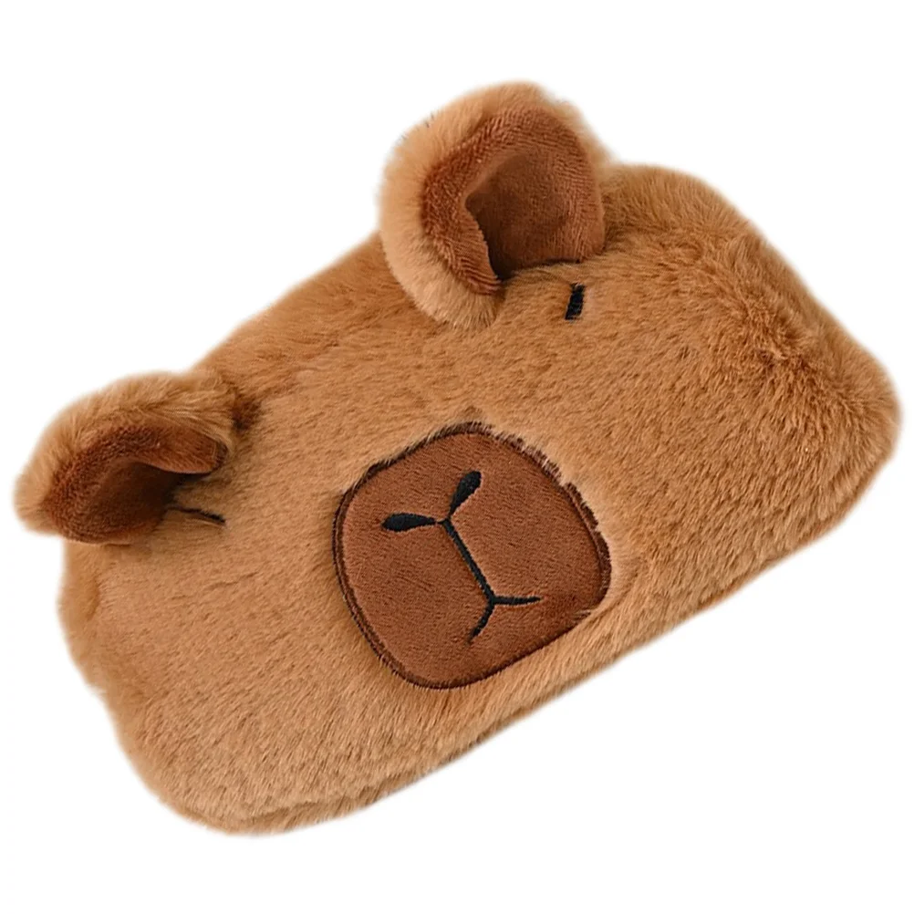 Knuffeldier Cartoon Etui Schattige Tas Pluche Opbergruimte Multifunctioneel Decoratief Bruin Miss